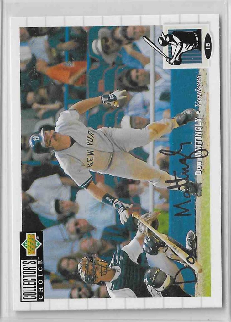 1994 Upper Deck Collector's Choice 192 Don Mattingly Silver Signature